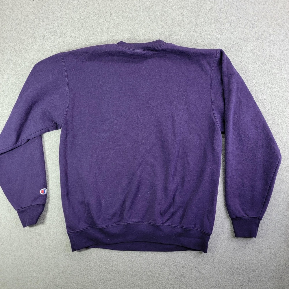 TCU Horned Frogs Sweatshirt Mens Medium Purple NCAA Football Champion Crewneck - Picture 4 of 9
